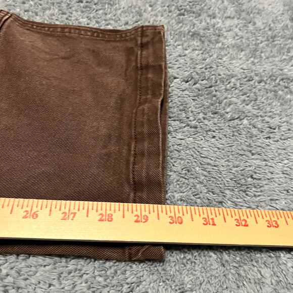PacSun Canvas Pants Mens 29 x30 Straight Leg Double Knee Work Baggy Brown - Picture 7 of 11